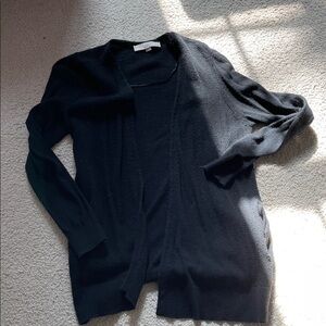 LOFT Black Open-Front Knit Cardigan